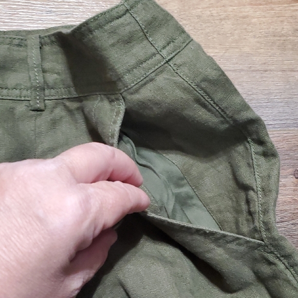 Madewell Green High Waist Pleated Shorts - Picture 6 of 9